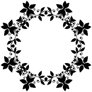 Güzel çelenk çerçeveile Vektör illüstrasyon modern tarzı