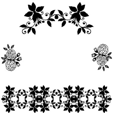 Tebrik kartı için vektör illüstrasyon tasarım güzel çelenk çerçeve