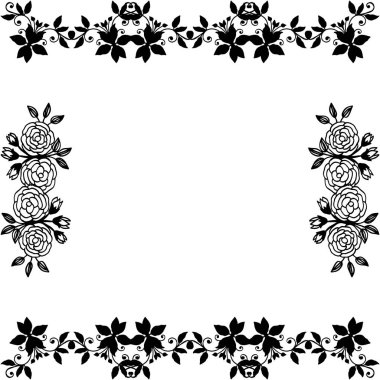 Tebrik kartı için vektör illüstrasyon tasarım güzel çelenk çerçeve