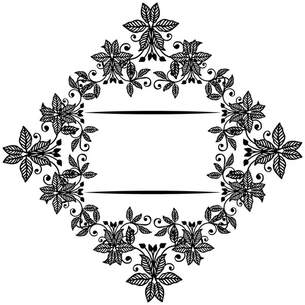 Illustration vectorielle dessin de motif avec cadre floral — Image vectorielle