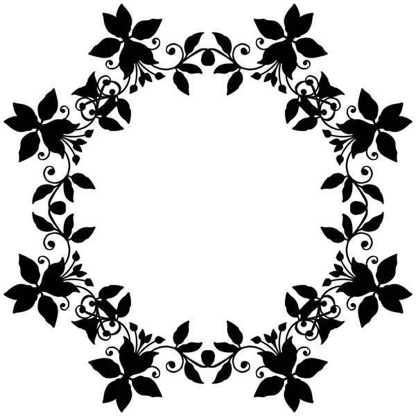 Güzel çelenk çerçeveile Vektör illüstrasyon modern tarzı