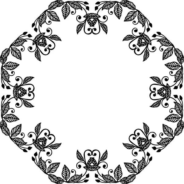 Illustration vectorielle beau cadre de couronne pour carte de vœux — Image vectorielle