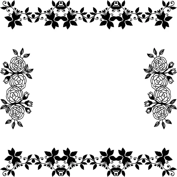 Vector illustration design beautiful wreath frame for greeting card — Stock Vector