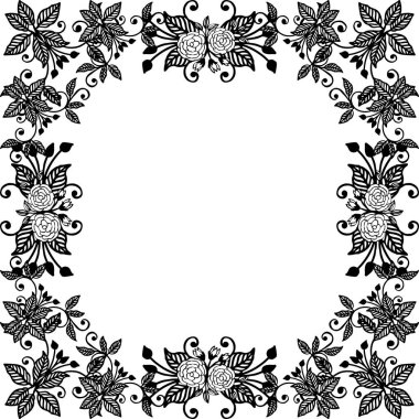 Vektör illüstrasyon dekorasyon tasarım çelenk çerçeve ile zarif