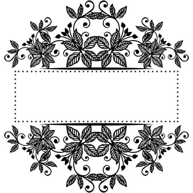 Tebrik kartı için vektör illüstrasyon zarif çiçek çerçeve