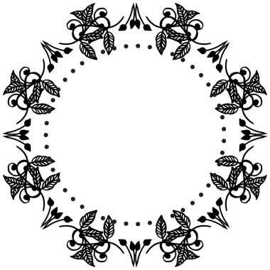 Vektör illüstrasyon dekorasyon çelenk çerçeve davetiye kartı ile
