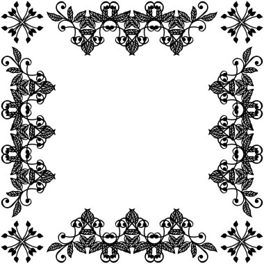 Vektör illüstrasyon dekorasyon çelenk çerçeve davetiye kartı ile