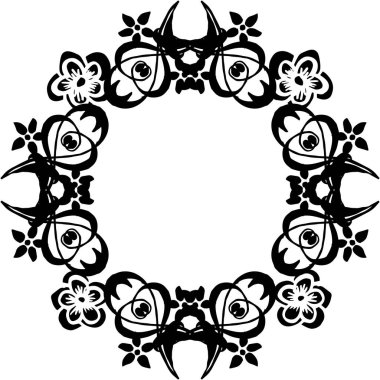 Vektör illüstrasyon süslü poster ile güzel çiçek çerçeve