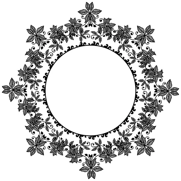 Décoration d'illustration vectorielle élégante avec cadre de couronne design — Image vectorielle