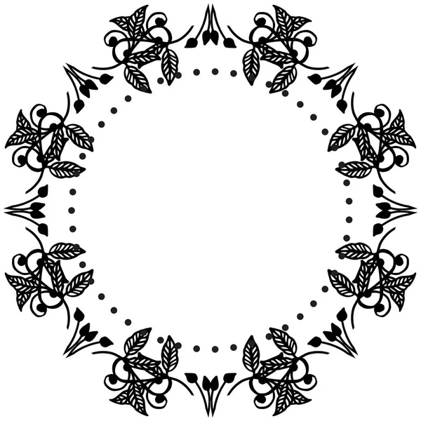 Ilustración vectorial decoración corona marco con tarjeta de invitación — Vector de stock