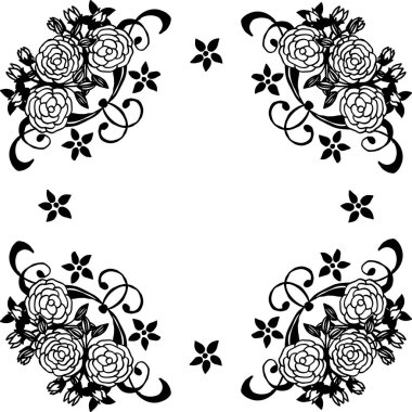 Vektör illüstrasyon davetiye kartı için güzel çelenk çerçeve