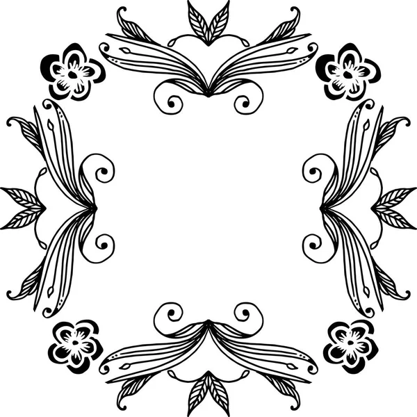 Vektor Illustration Grußkarte mit Ornament des Blumenrahmens — Stockvektor