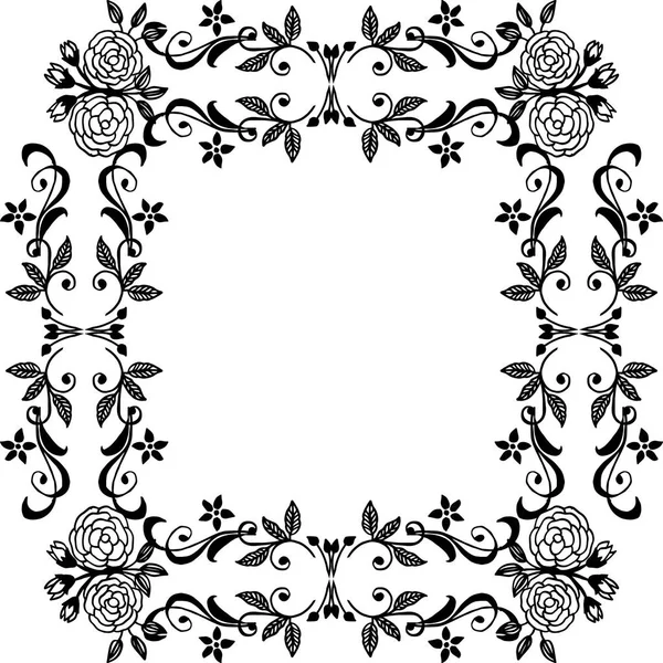 Tasarım çiçek çerçeveli vektör illüstrasyon tebrik kartı