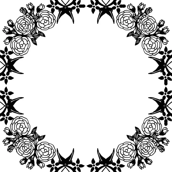 Ilustración vectorial hermoso marco de corona para tarjeta de invitación — Vector de stock