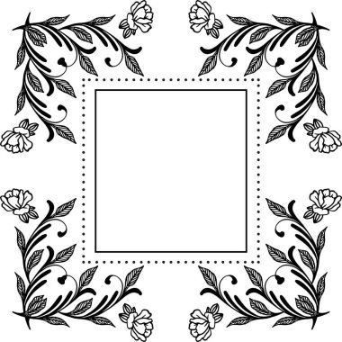 Dekorasyon duvar kağıdı vektör illüstrasyon kart çerçeve çiçek
