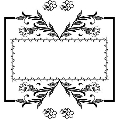 Çiçek çerçevesi çeşitli süslü vektör illüstrasyon tasarım duvar kağıdı