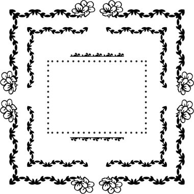 Vektör illüstrasyon afiş süslü zarif çiçek çerçevesi