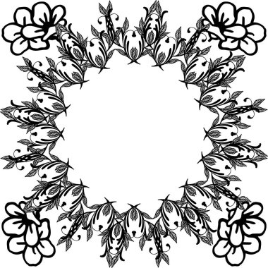 Çiçek çerçevesi için vektör illüstrasyon duvar kağıdı tasarımı