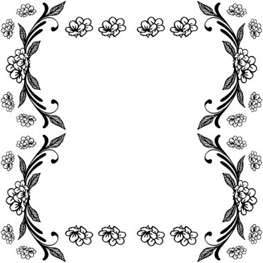 Çeşitli desen çiçek çerçevesi ile vektör illüstrasyon tebrik kartı