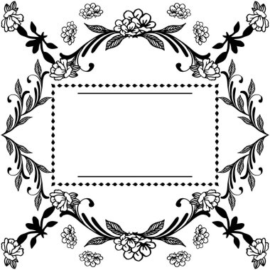 Vektör Illustration çeşitli desen çiçek çerçeve davet kartı
