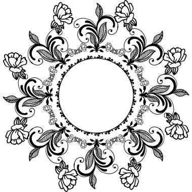 Desen çiçek çerçevesi ile poster vektör Illustration dekorasyon