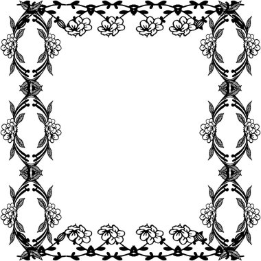 Beyaz bir zemin üzerinde duvar kağıdı için vektör illüstrasyon tasarım çiçek çerçevesi