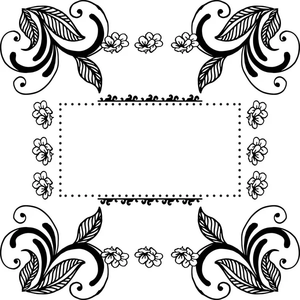 Vector illustratie ontwerp bloem frame met mooie stijl — Stockvector