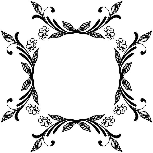 Векторна ілюстрація дизайну квіткової рамки з красивим стилем — стоковий вектор