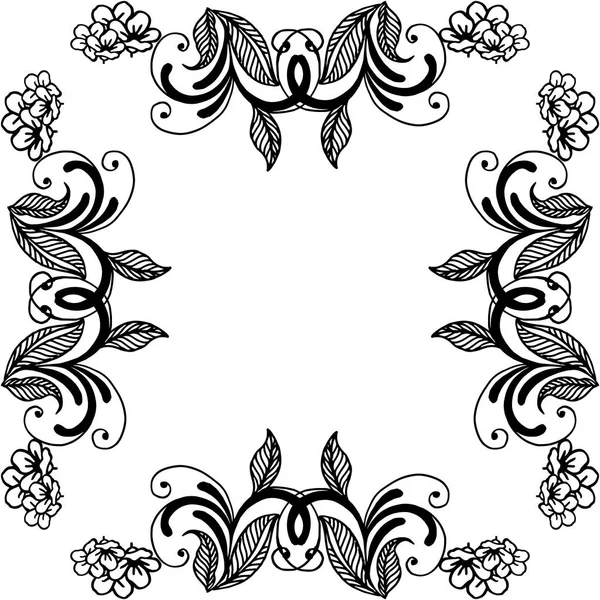 Moldura de flor de design de ilustração vetorial para ornamentado de banner —  Vetores de Stock