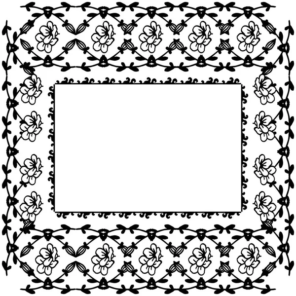 Vektor Illustration Grußkarte mit verschiedenen Muster Blumenrahmen — Stockvektor