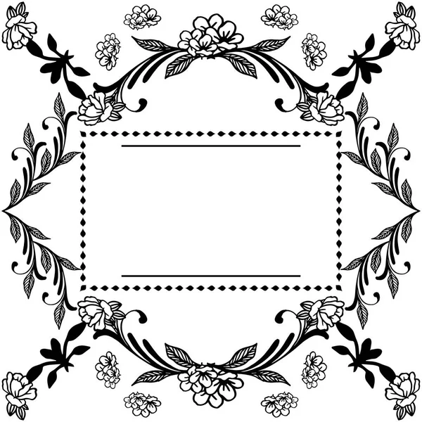 Vektor illustration olika mönster blomma ram för Inbjudnings kort — Stock vektor