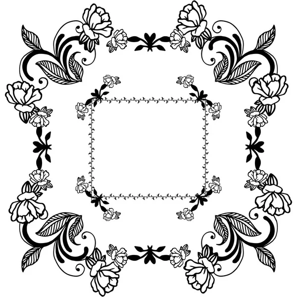 Vektor Illustration Grußkarte mit Dekoration Blumenrahmen — Stockvektor