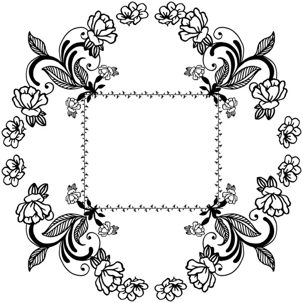 Vektor Illustration Grußkarte mit Dekoration Blumenrahmen — Stockvektor