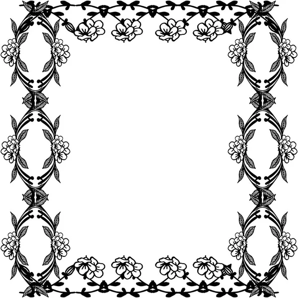 Векторна ілюстрація дизайну квіткової рамки для шпалер на білому тлі — стоковий вектор
