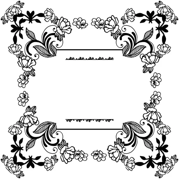 Vektor Illustration Design Blumenrahmen für Tapete auf weißem Hintergrund — Stockvektor