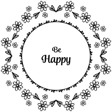 Vektör illüstrasyon desen çelenk çerçeve tebrik kartı mutlu olmak