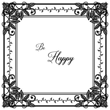 Vektör illüstrasyon yazı tasarım banner için mutlu olmak