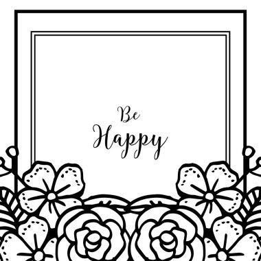 Vektör illüstrasyon yazı tasarım banner için mutlu olmak