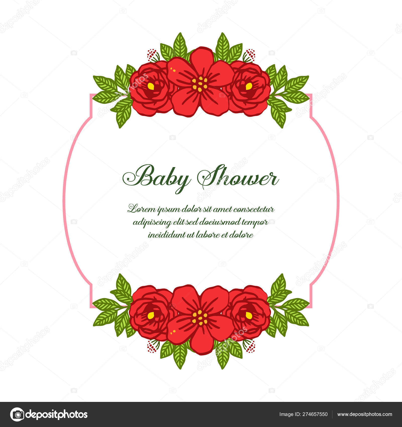 red rose baby shower