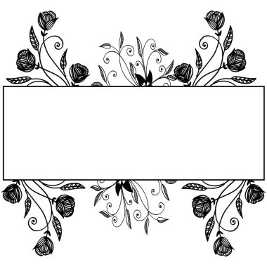 Çeşitli çiçek çerçevesi ile vektör illüstrasyon davetiye kartı