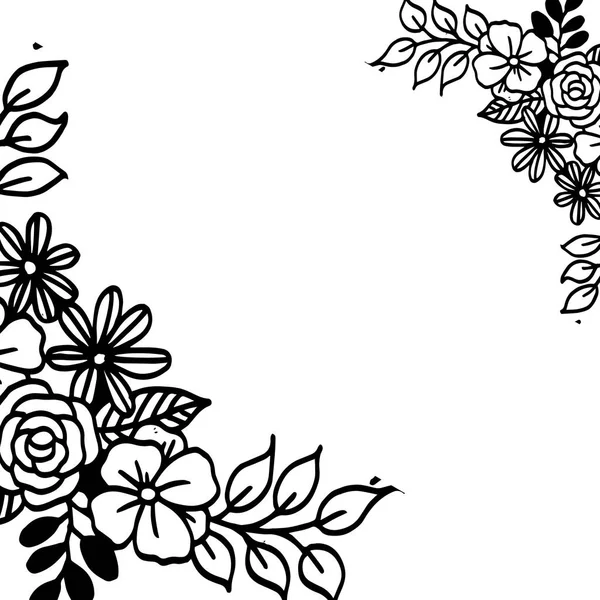 벡터 일러스트 디자인 디자인 꽃 프레임 벽지 현대 — 스톡 벡터