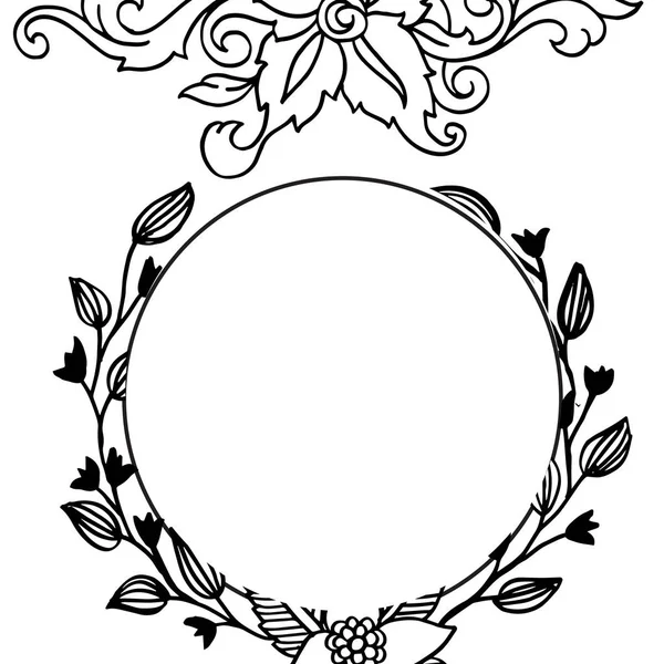 Векторная иллюстрация Поздравительная открытка с цветочным оформлением — стоковый вектор