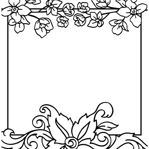 Векторная иллюстрация картины цветочная рамка с современным дизайном — стоковый вектор