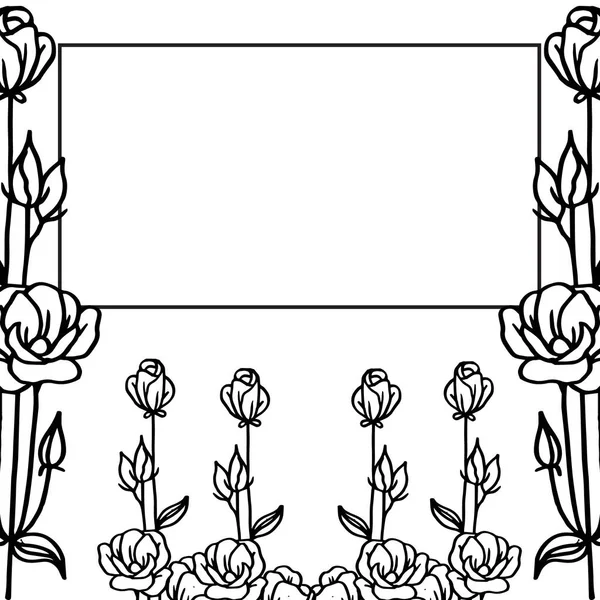 Векторная иллюстрация на белом фоне с различными цветочными рамками — стоковый вектор