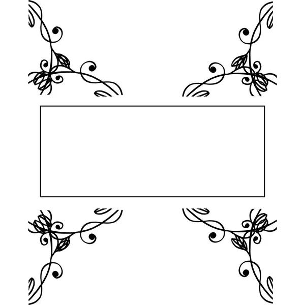 Vector ilustrare design cadru de flori cu stil elegant — Vector de stoc