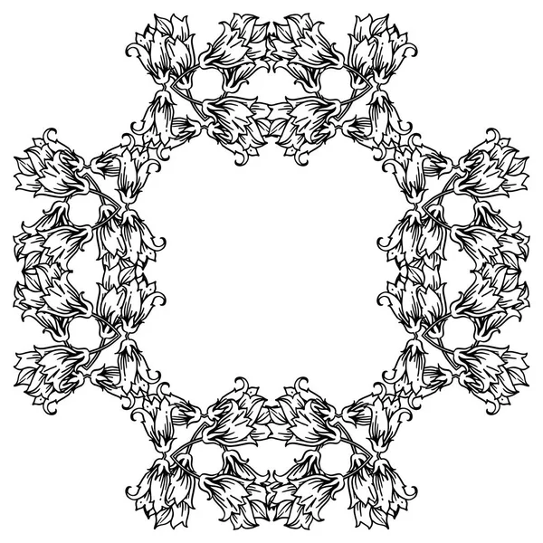 벡터 일러스트 디자인 배너에 대 한 우아한 꽃 프레임 — 스톡 벡터