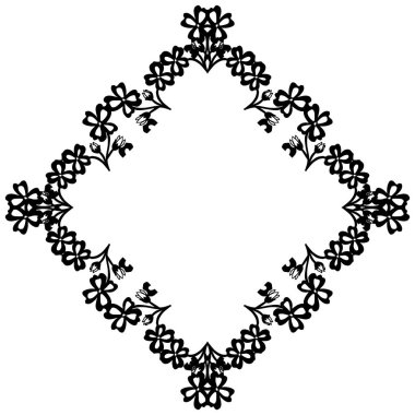 Çiçek çerçeve stili ile vektör illüstrasyon tebrik kartı