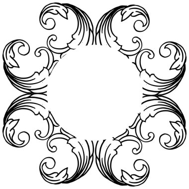 Vektör illüstrasyon sanat modern süslü için çeşitli zarif çiçek çerçeve