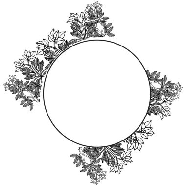 Vektör illüstrasyon arka plan beyaz zarif çiçek çerçeve