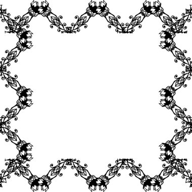 Vektör illüstrasyon afiş tasarımı için çeşitli modern çiçek çerçeve